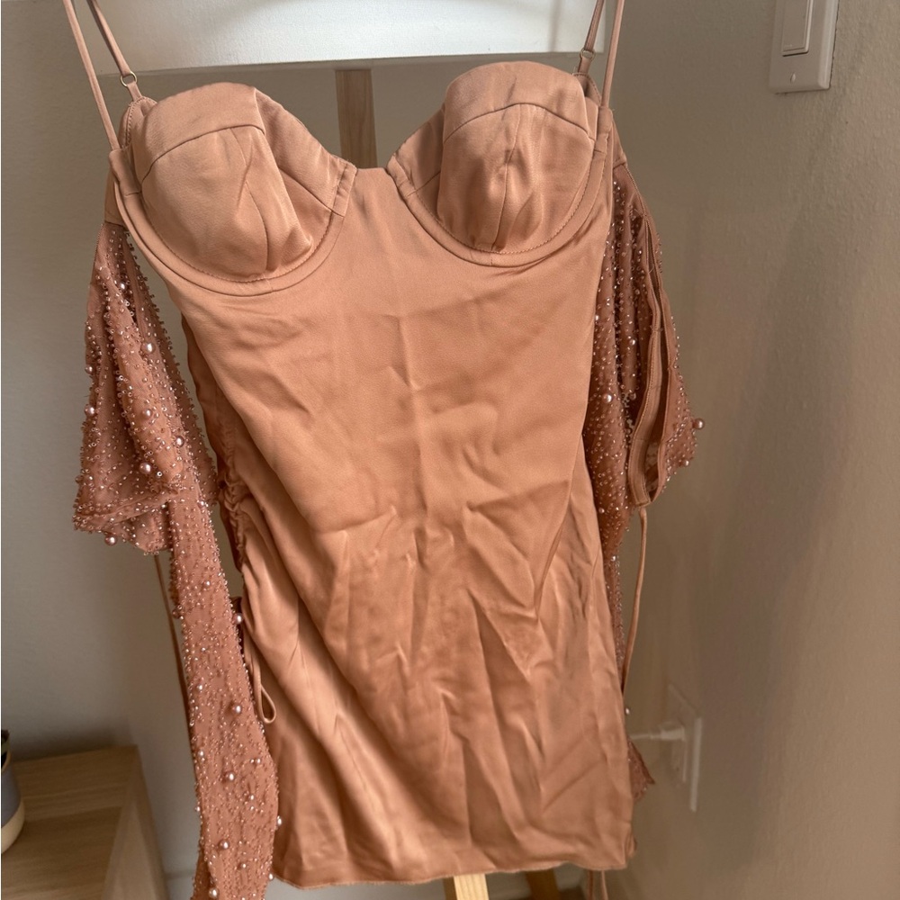 Oh Polly St. Germain Embellished Long‑Sleeve Mini Dress - Picture 4 of 4